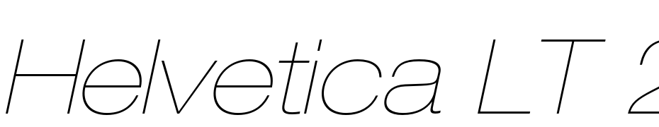 Helvetica LT 23 Ultra Light Extended Oblique Font Download Free